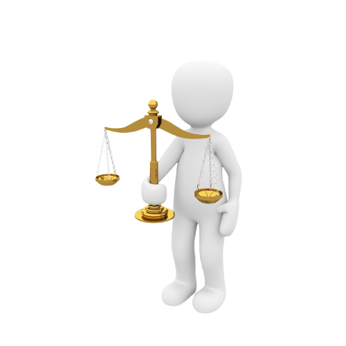 Legal scales illustration